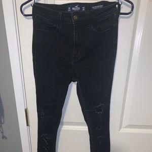Hollister High-Rise Super Skinny Ripped Jeans